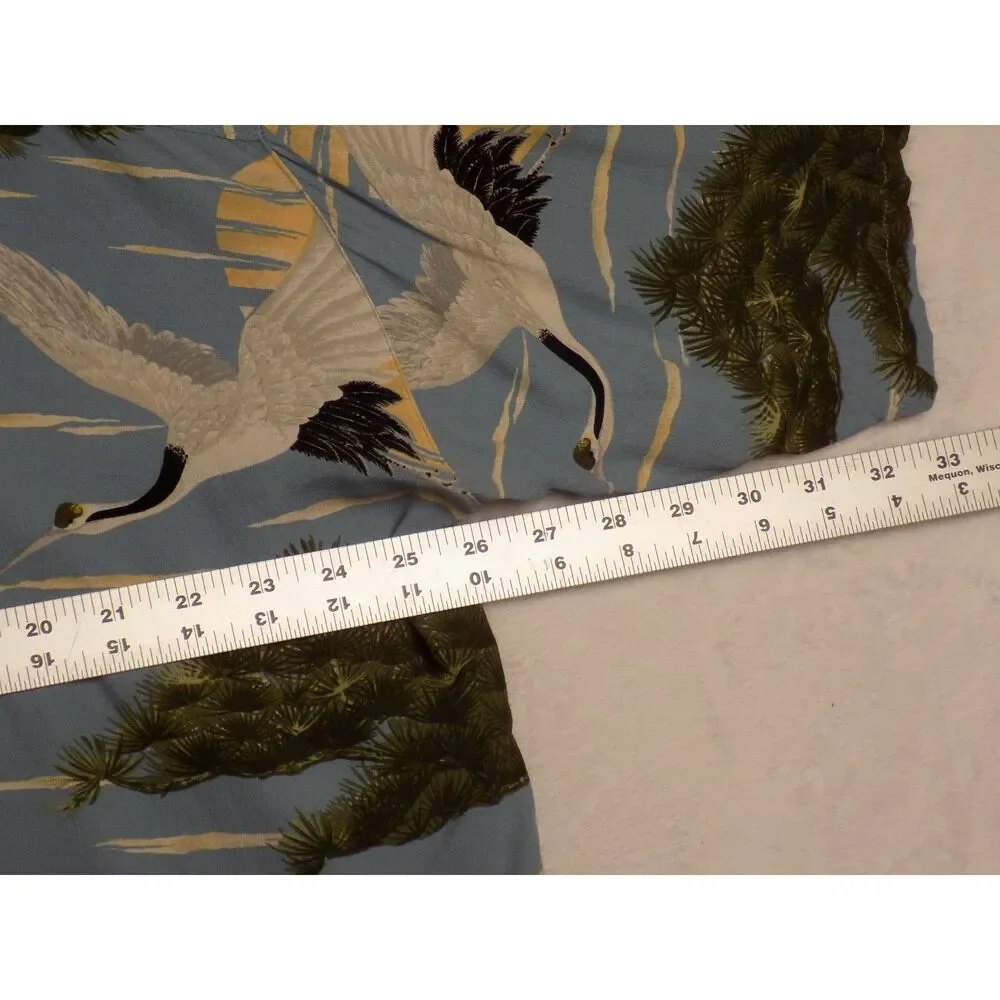 Hummingbird Vintage Artistic Print Style Button Up Shirt‎ Size XXL